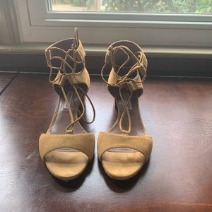 mustard teeny heel sandals